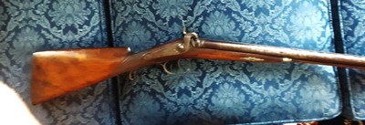 19th century double barrel percussion shotgun with bullet mold - Image 3 of 13