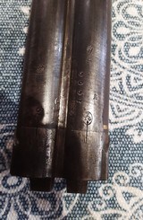 19th century double barrel percussion shotgun with bullet mold - Image 10 of 13