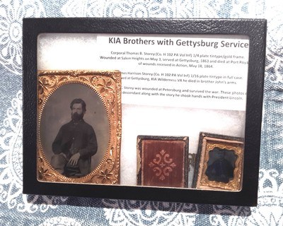Civil War tintypes of KIA brothers - Image 1 of 4