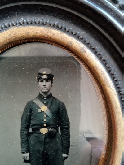 Quarter plate tintype in thermoplastic frame - Image 4 of 6