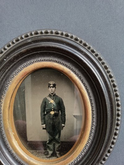 Quarter plate tintype in thermoplastic frame - Image 2 of 6