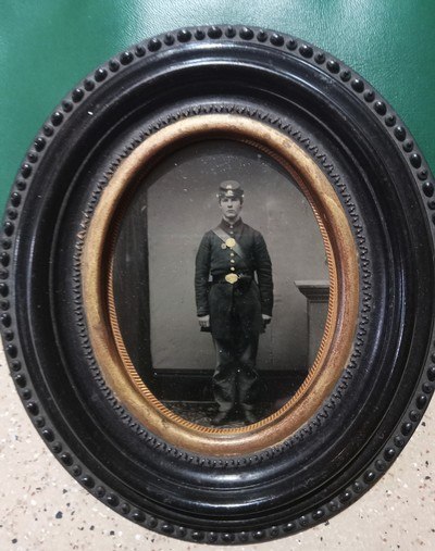Quarter plate tintype in thermoplastic frame - Image 1 of 6