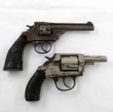 Pair of Iver Johnson Revolvers~ Mod 1900 DA .38 Cal & .32 Cal Top Break - 1 of 8