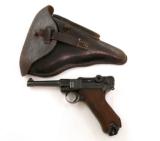1942 German BYF Luger 9mm Pistol w/Nazi Holster - 1 of 11