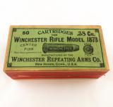 Antique Winchester Model 1873 .38 Cal Ammo Cartridge Box~ 8 Cartridges - 1 of 4