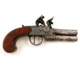 18th Century S Brunn London Double Barrel Flintlock Pistol - 2 of 6