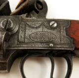 18th Century S Brunn London Double Barrel Flintlock Pistol - 3 of 6
