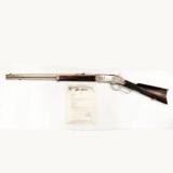 Winchester Model 1873 Deluxe 1st Model Rifle Full Nickel Finish - 1 of 12
