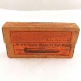 Vintage Full Box Winchester .30 Cal Model 94 Soft Point Cartridges - 1 of 4
