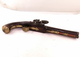 Antique AW Spies London New York Brass Flintlock Pistol - 8 of 8