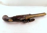 Antique AW Spies London New York Brass Flintlock Pistol - 3 of 8