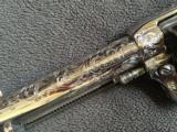Engraved stainless Cimarron.45 SAA with ivory (new) - 6 of 9