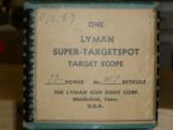 LYMAN TARGETSPOT 12X RIFLE SCOPE w/Box & Papers - 9 of 9