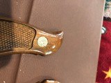 Walnut S&W Grips with Silver Medallions and Screw - 4 of 4