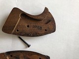 Original Walnut Checkered Grips short frame Colt Detective Special - Cobra Agent - .38 Spl - 5 of 11