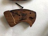 Original Walnut Checkered Grips short frame Colt Detective Special - Cobra Agent - .38 Spl - 9 of 11