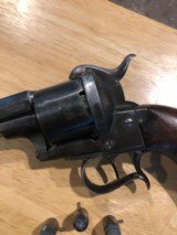 1854 E. Lefaucheux 6-1/2”Pinfire Revolver w/ Fancy Trigger Guard - Inv Brevette on left side of Barrel Lug. - 4 of 11
