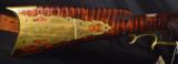 079-0917-5029 Engraved Virginia Style Long Rifle Carved and Silver Inlaid stock. It is .38 cal percussion with tiger striped maple stock. - 5 of 11