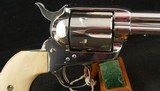 Colt Single Action, from Custom Shop with original cardboard box. Nickel and Ivories - 2 of 15