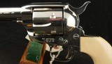 Colt Single Action, from Custom Shop with original cardboard box. Nickel and Ivories - 8 of 15