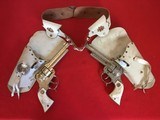 1950's Hubley "Texan Engraved Colt .45 Six Shooter Set" W/Holsters and Belt