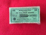 Old Box of 50 Old Winchester 32 Short Cartridges made in July of l901. - 2 of 3