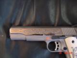 Ruger SR1911, 1 of 300,mirror polished stainless,45 acp,scroll engraved,gold outline,custom grips,& 14 words on the slide,2 mags box etc. - 3 of 12