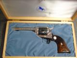 Colt Single action FRontier Scout 22LR,New Jersey Tercentenary commemorative,nickel plated,1964,Rosewood grips,in fitted blonde wood case,#937 of 1000 - 1 of 12