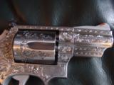 Smith & Wesson Mod 66-3,Combat Magnum,full deep scroll engraved,REAL Ivory grips,357 Mag,2 1/2