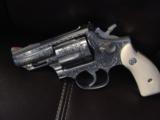 Smith & Wesson Mod 66-3,Combat Magnum,full deep scroll engraved,REAL Ivory grips,357 Mag,2 1/2