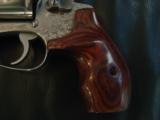 Smith & Wesson Model 60,no dash,1969,lightly engraved,38 special,Chiefs Special,custom Rosewood grips,& original grips,2" barrel, - 6 of 12