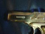 High Standard Derringer,22 Magnum,rare Gold Plated Presentation model,2 shots,in wood fitted Pres case with papers,made in 1978 - 9 of 11
