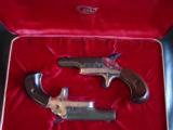 Colt #4 Derringers,22 short,matching Lord set,consecutive serial #s,fitted Colt case & sleeve,some wear,around 1960's - 2 of 12