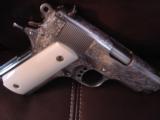 Colt Officers ACP,Master scroll engraved by Denise Thirion,real ivory grips,3 1/2