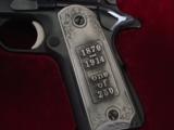 Colt 1911,Series 70,1 of 250,Custom shop Panama Canal Comm.,engraved,with 10 gold accents,real pewter grips,fitted oak case,unfired,1979,45acp - 3 of 12