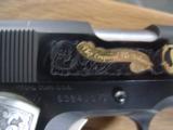 Colt 1911,Series 70,1 of 250,Custom shop Panama Canal Comm.,engraved,with 10 gold accents,real pewter grips,fitted oak case,unfired,1979,45acp - 11 of 12