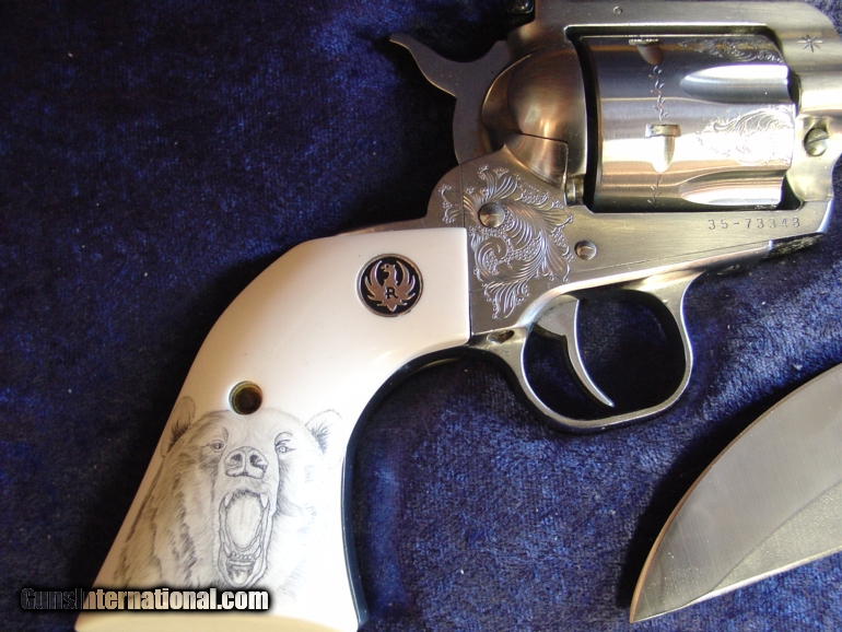 Ruger New Model Blackhawk Master Engraved Scrimshaw Bonded Ivory