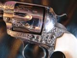 Colt Bisley 38WCF,1903,refinished nickel & master engraved by Clint Finley,real Ivory grips,4 3/4