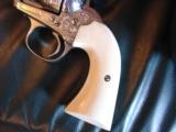 Colt Bisley 38WCF,1903,refinished nickel & master engraved by Clint Finley,real Ivory grips,4 3/4