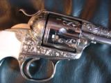 Colt Bisley 38WCF,1903,refinished nickel & master engraved by Clint Finley,real Ivory grips,4 3/4