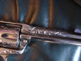 Colt Bisley 38WCF,1903,refinished nickel & master engraved by Clint Finley,real Ivory grips,4 3/4