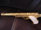 Colt Woodsman Match Target bullseye,1939,fully 100%+master engraved by Jeff Flannery,,24k plated,real Ivory grips,a work of art & rare !! - 9 of 12