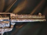 Colt SAA 1st generation,1907,44/40 fully master engraved bt Robert Valade,nickel,real Ivory grips,4 3/4" barrel,a one of a kind masterpiece !! - 5 of 12
