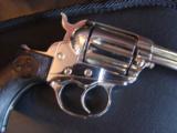 Colt Model 1877,Thunderer,41 Colt,4 1/2" fully refinished polished nickel,Billy The Kid custom case,made in 1887,awesome package ! - 9 of 12