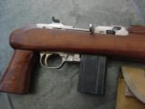 Universal Enforcer M1 Carbine pistol,11 1/2" barrel,30 carbine,2-15 round mags in pouch,nickel receiver etc,3.75 pounds-fun to shoot !! - 2 of 12