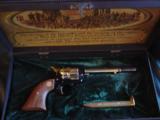 Colt Frontier Scout 22LR,Utah Golden Spike Commemorative,with plated spike,1969,gold & blued,in fitted case,& unfired in 46 years - 1 of 12