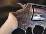 Smith & Wesson Model 60,no dash,master deep relief engraved,by Clint Finley,stag heart grips,1 3/4".38spl,polished stainless-awesome !! - 5 of 12