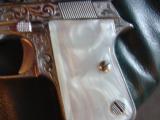 Astra vest pocket 22 short,like the Baby Browning,nickel plated & factory scroll engraved,Pearlite grips,tiny purse or pocket pistol - 3 of 12