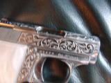 Astra vest pocket 22 short,like the Baby Browning,nickel plated & factory scroll engraved,Pearlite grips,tiny purse or pocket pistol - 6 of 12