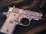 Colt Mustang Pocketlite 380,fully engraved by Flannery,polished stainless,2 3/4 - 4 of 12